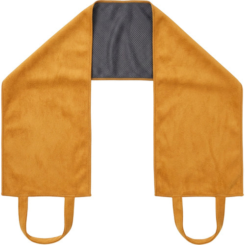 Zedro Dual-End Neck Training Towel with Center Mesh Panel 108 x 22 cm Ochre Charcoal - Product view